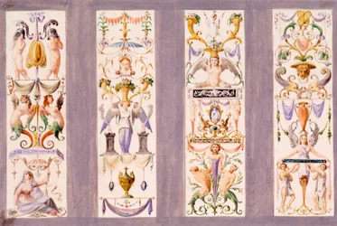 Vier Arabeskenpaneele von der Scala del Palazzo Ducale, Venedig